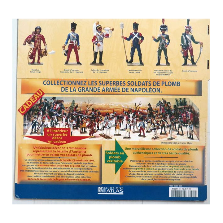 Décor en 3 dimensions représentant la bataille d'Austerlitz pour mettre en valeur les soldats de plomb