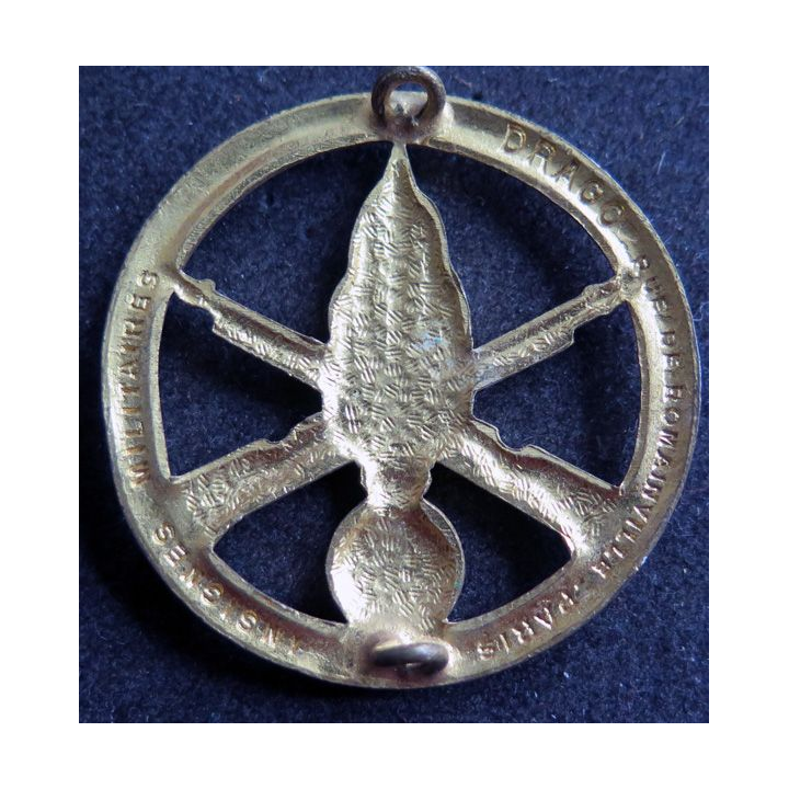 INFANTERIE : Insigne de béret de l'infanterie de fabrication Drago Romainville
