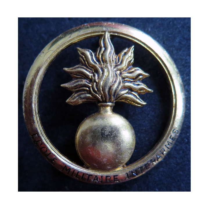ECO : insigne de béret des écoles doré de fabrication Coinderoux Paris