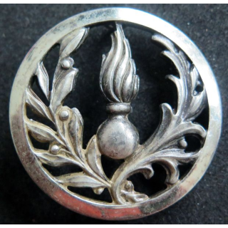 insigne de béret du commissariat argenté fabrication Beraudy-Vaure