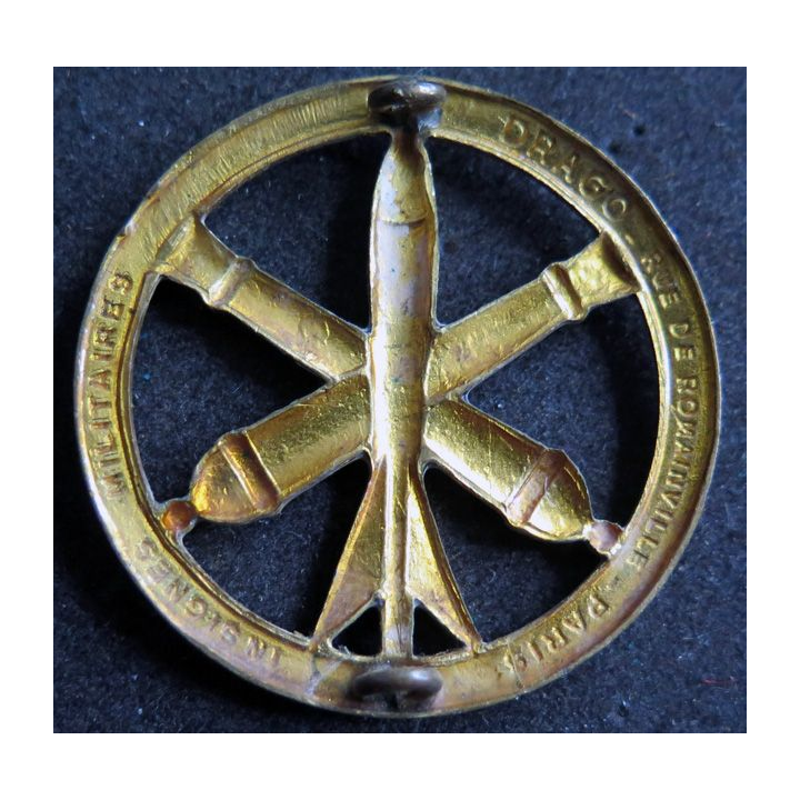 ARTILLERIE : insigne de béret de l'Artillerie de fabrication Drago Romainville