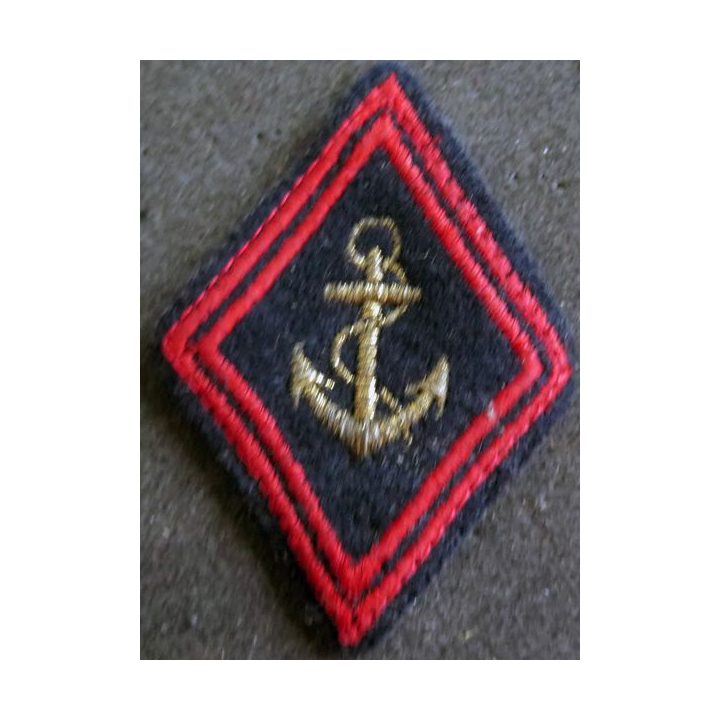 LOSANGE DE BRAS MODÈLE 45 : régiment des Troupes de marine Cadre doublé