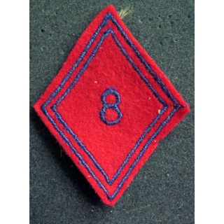 LOSANGE DE BRAS MODÈLE 45 : Ecusson troupe du 8° régiment d'artillerie