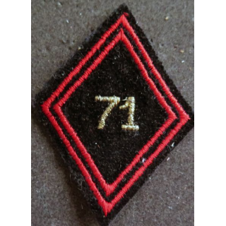 LOSANGE DE BRAS MODÈLE 45 : 71° RG régiment du Génie cadre