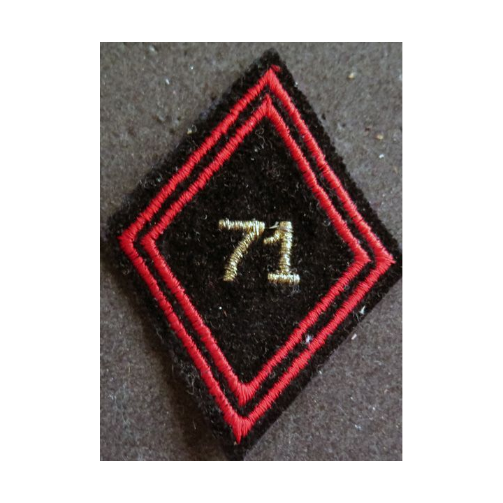 LOSANGE DE BRAS MODÈLE 45 : 71° RG régiment du Génie cadre
