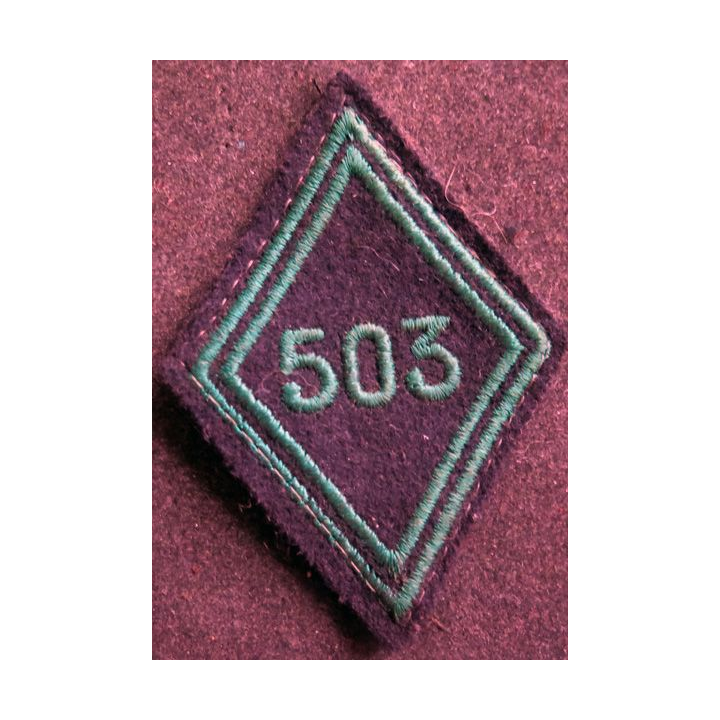 LOSANGE DE BRAS MODÈLE 45 : 503° Régiment de chars de combat troupe