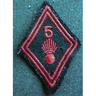 LOSANGE DE BRAS MODÈLE 45 : 5° Régiment d'infanterie troupe