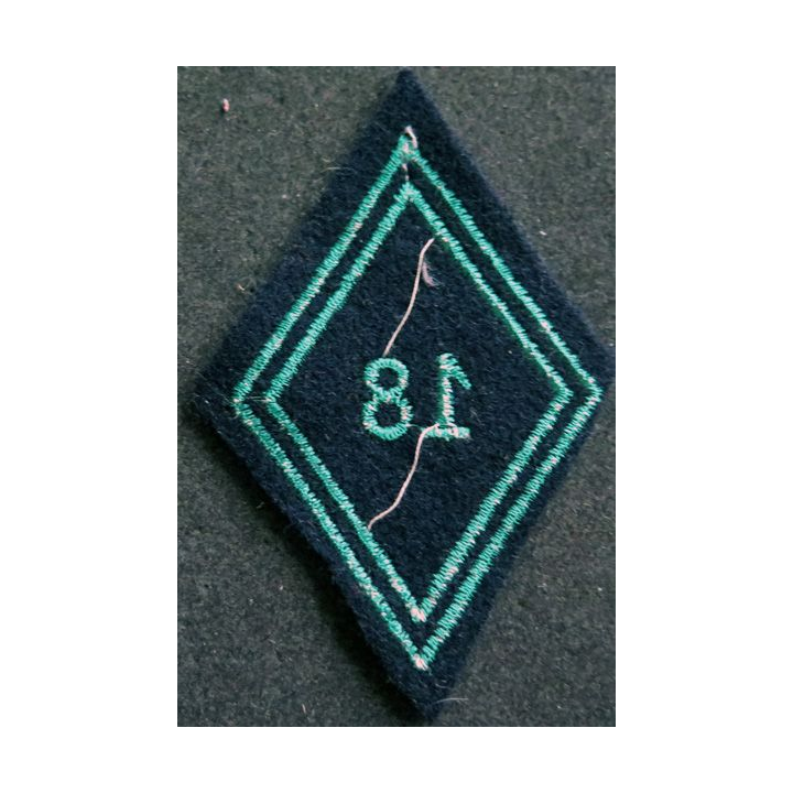 LOSANGE DE BRAS MODÈLE 45 : 18° Régiment de chasseurs troupe
