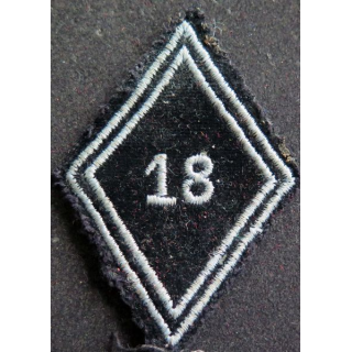losange de bras modèle 45 : insigne tissu du 18° régiment de transmissions troupe