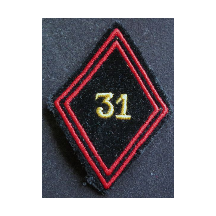 LOSANGE DE BRAS MODÈLE 45 : 31° régiment du génie cadre