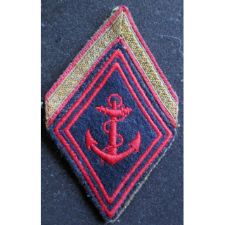 LOSANGE DE BRAS MODÈLE 45 : sergent des troupes d'infanterie de marine sur tissu kaki