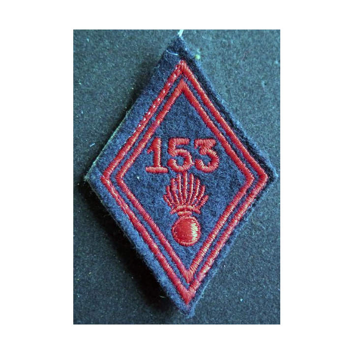 LOSANGE DE BRAS MODÈLE 45 : 153° régiment d'infanterie troupe sur scratch