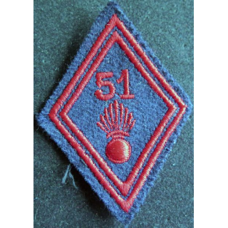 LOSANGE DE BRAS MODÈLE 45 : 51° régiment d'infanterie troupe