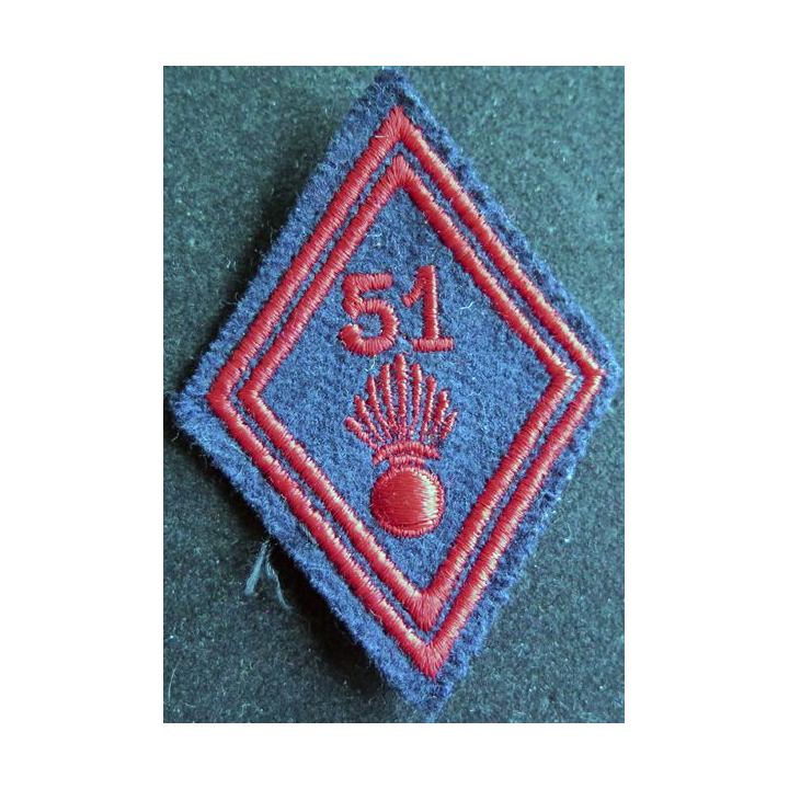 LOSANGE DE BRAS MODÈLE 45 : 51° régiment d'infanterie troupe