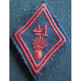 LOSANGE DE BRAS MODÈLE 45 : 41° régiment d'infanterie troupe sur crochets