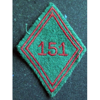 LOSANGE DE BRAS MODÈLE 45 : centre d'instruction du train n°151 troupe