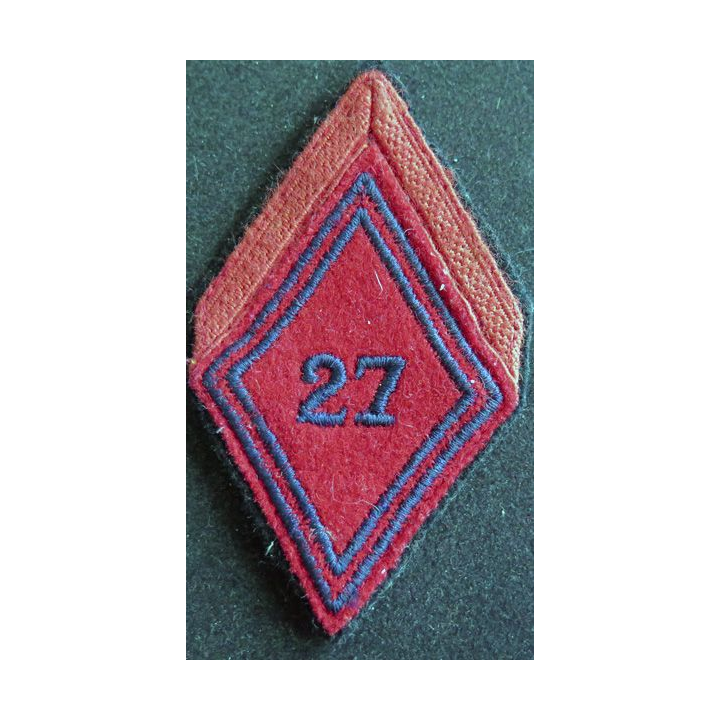 LOSANGE DE BRAS MODÈLE 45 :1° Classe du 27° régiment d'artillerie