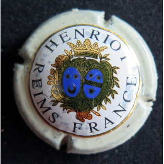  Muselet de bouteille de champagne HENRIOT n° 37 Gris or et bleu