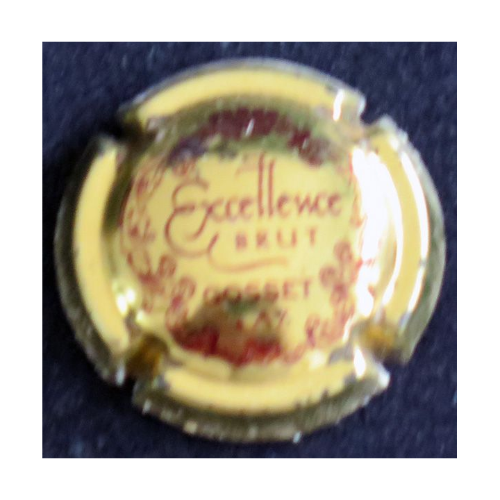 Capsule Muselet de bouteille de champagne GOSSET n° 30 Or et Bordeaux