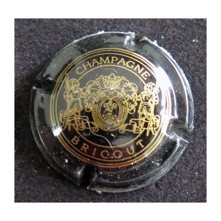 Capsule Muselet de bouteille de champagne BRICOUT n°12 Noir et OR