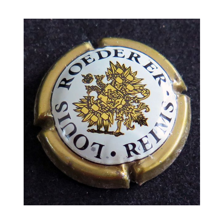 Capsule Muselet de bouteille de champagne ROEDERER Louis n° 100 contour or