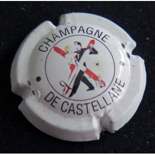 Capsule Muselet de bouteille de champagne De CASTELLANE n° 52 2° série fond blanc