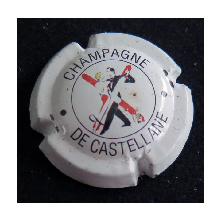 Capsule Muselet de bouteille de champagne De CASTELLANE n° 52 2° série fond blanc