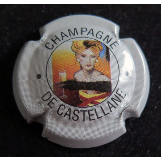 Capsule Muselet de bouteille de champagne De CASTELLANE n° 46 1° série fond blanc