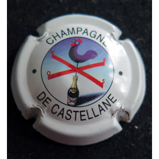 Capsule Muselet de bouteille de champagne De CASTELLANE n° 60 3° série fond blanc