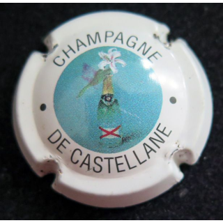 Capsule Muselet de bouteille de champagne De CASTELLANE n° 56 2° série fond blanc