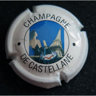 Capsule Muselet de bouteille de champagne De CASTELLANE n° 55 2° série fond blanc