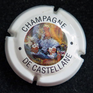 Capsule Muselet de bouteille de champagne De CASTELLANE n° 51 2° série fond blanc
