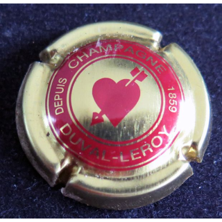 Capsule Muselet de bouteille de champagne DUVAL-LEROY n° 30 Rouge contour or