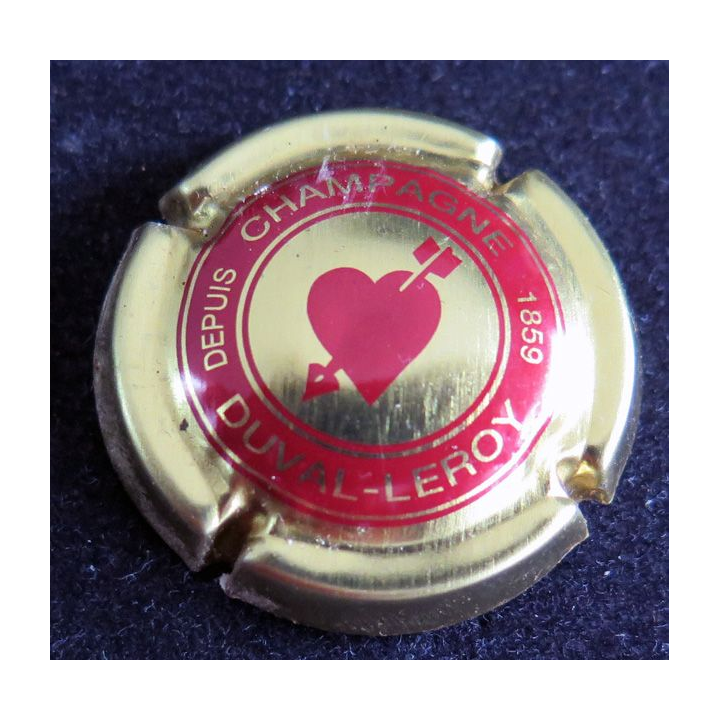 Capsule Muselet de bouteille de champagne DUVAL-LEROY n° 30 Rouge contour or