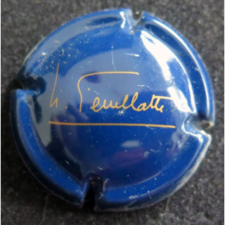 Capsule Muselet de bouteille de champagne Nicolas FEUILLATTE n° 14 bleu, signature or