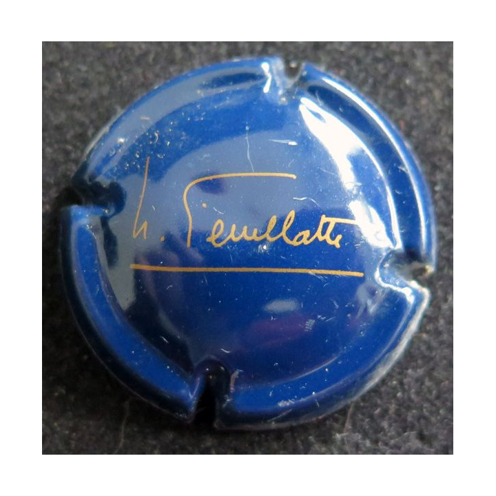 Capsule Muselet de bouteille de champagne Nicolas FEUILLATTE n° 14 bleu, signature or