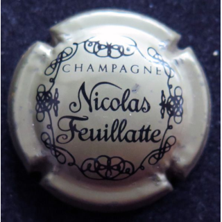 Capsule Muselet de bouteille de champagne Nicolas FEUILLATTE n° 13 Gris et noir Champagne (Majuscule)
