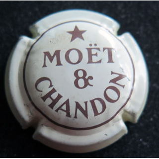 Capsule Muselet de bouteille de champagne MOET ET CHANDON n° 159 crème et marron