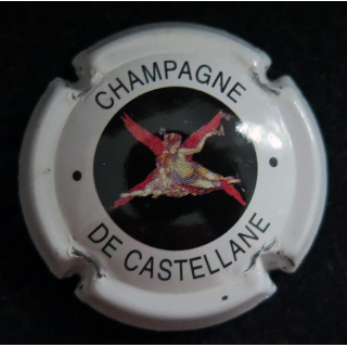 Capsule Muselet de bouteille de champagne De CASTELLANE n° 66 3° série fond blanc