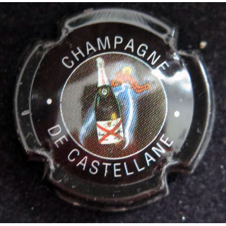 Capsule Muselet de bouteille de champagne De CASTELLANE n° 38a 1° série noir