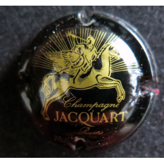 Capsule Muselet de bouteille de champagne JACQUART n° 1 noir et or 
