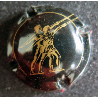 Capsule Muselet de bouteille de champagne ESTERLIN n° 3 Noir et Or