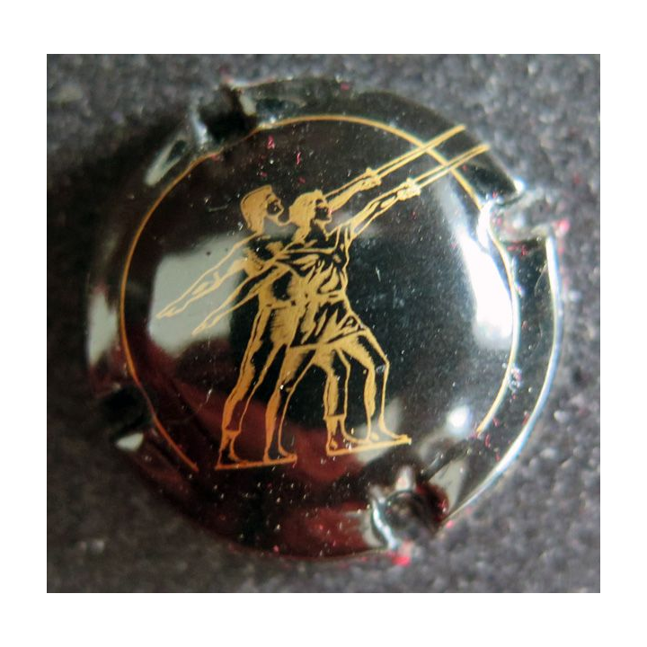 Capsule Muselet de bouteille de champagne ESTERLIN n° 3 Noir et Or