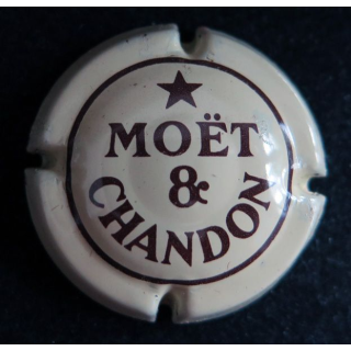 Capsule Muselet de bouteille de champagne MOET ET CHANDON n° 159a jaune crème