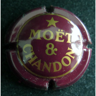 Capsule Muselet de bouteille de champagne MOET ET CHANDON n° 155 Bordeaux et Or