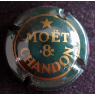 Capsule Muselet de bouteille de champagne MOET ET CHANDON n° 157 Vert et Or