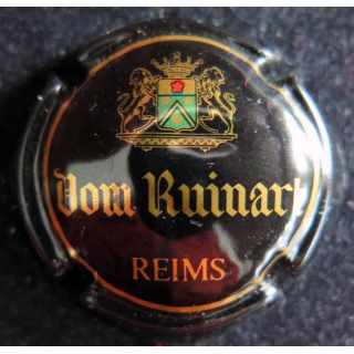 Capsule Muselet de bouteille de champagne RUINART n° 33a Noir et Or foncé 29 mm
