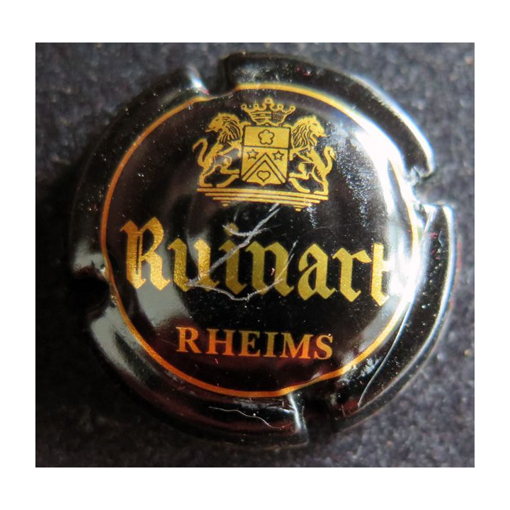 Capsule Muselet de bouteille de champagne RUINART n° 29 Noir et Or