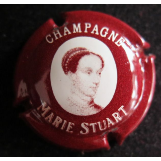 Capsule Muselet de bouteille de champagne Marie Stuart n° 3 Bordeaux et Blanc
