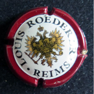 Capsule Muselet de bouteille de champagne ROEDERER Louis n° 90 contour Bordeaux